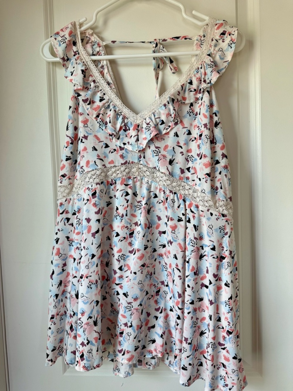 torrid Cream Floral Lace-Trim Tank